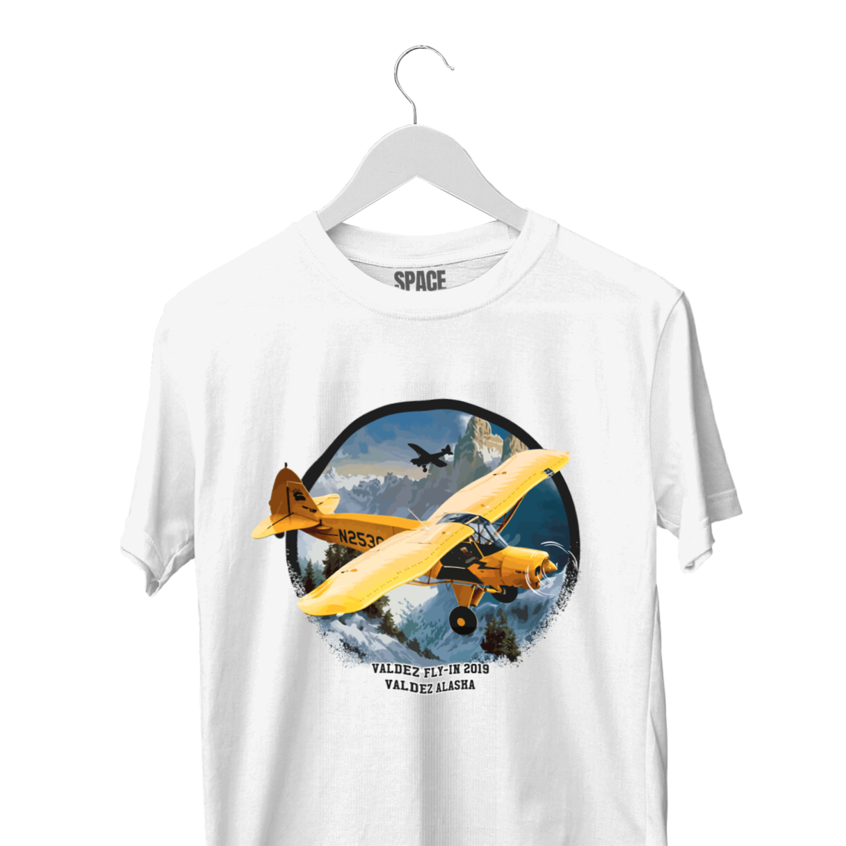 Valdez Fly Printed White Half Sleeve Cotton T-Shirt.