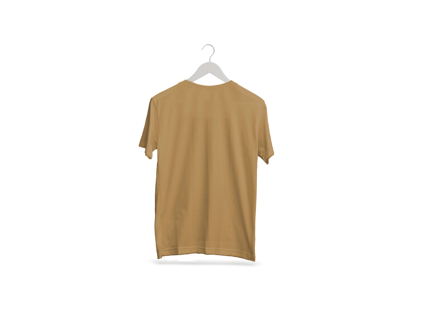 Space Plain Beige Cotton T-shirt.