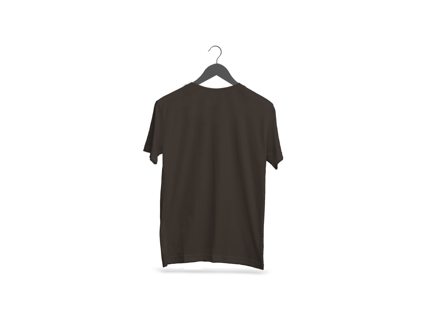 Space Plain Black Cotton T-shirt.