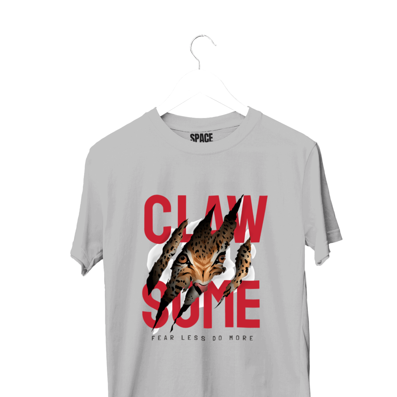 Clow Some Printed Gray Half Sleeve Cotton T-Shirt.