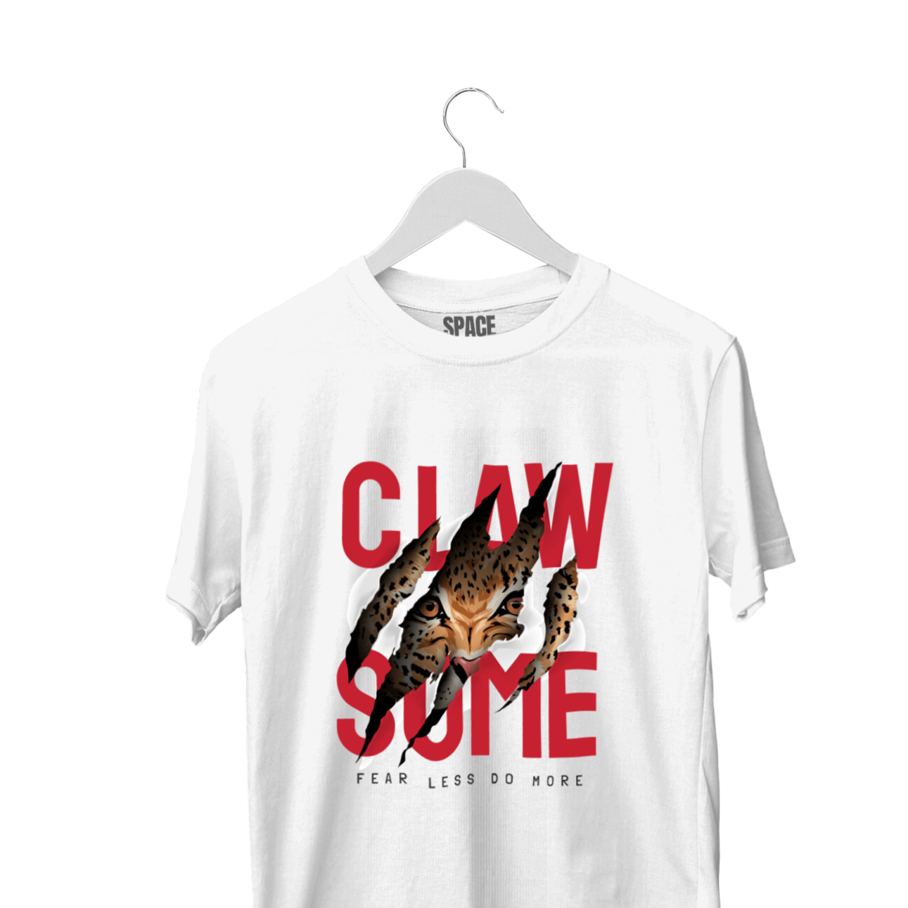 Clow Some Printed White Half Sleeve Cotton T-Shirt.