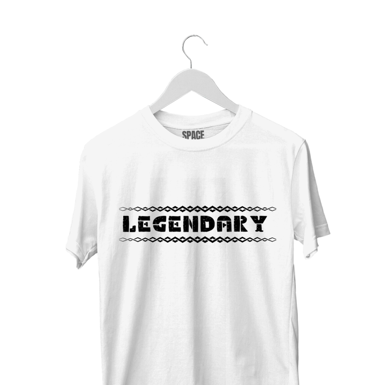 Legendary Printed White Half Sleeve Cotton T-Shirt.