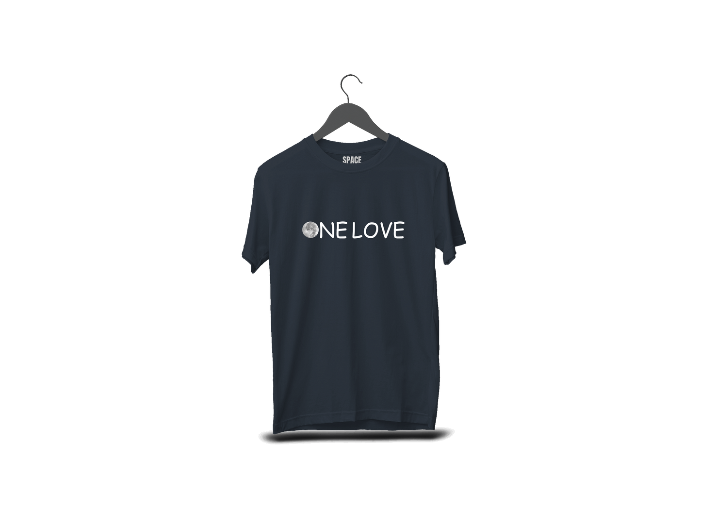 One Love Printed Black Cotton T-Shirt.