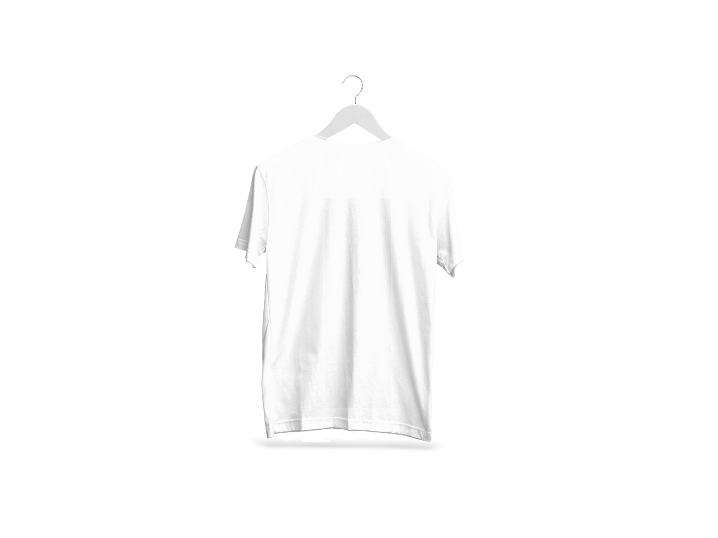 Space Plain White Cotton T-shirt.